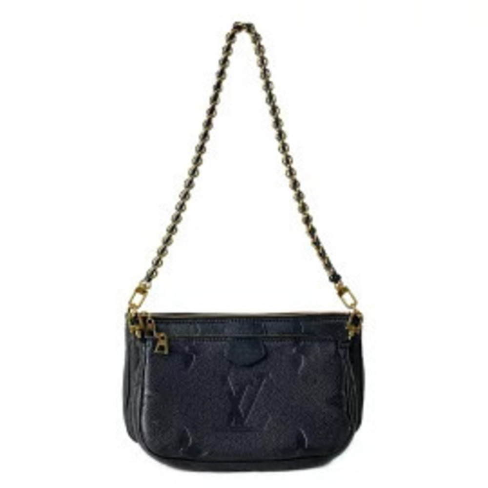 LOUIS VUITTON Multipochette Accessoires Shoulder Bag Noir Black Leather Cowhide